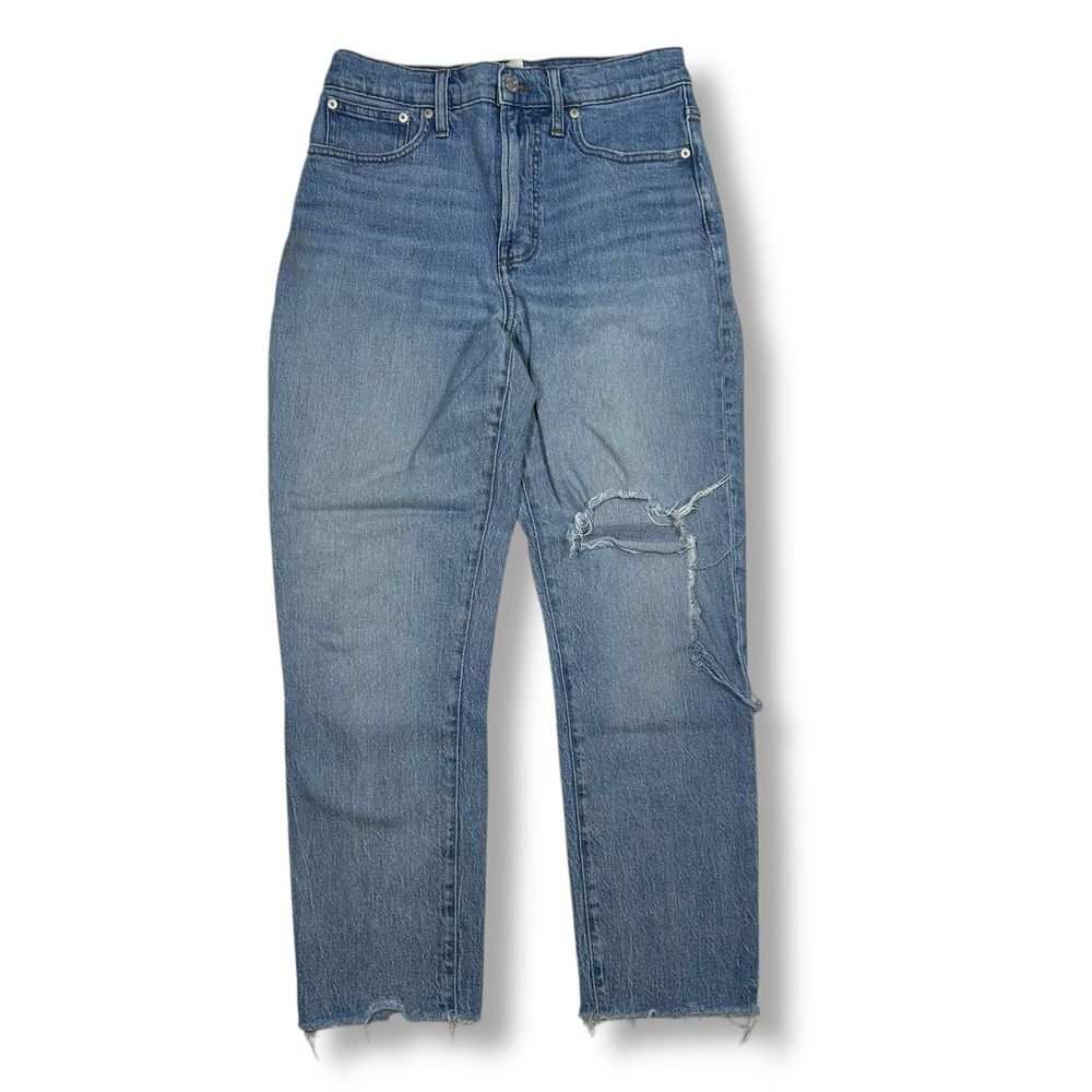 Madewell The Perfect Vintage Jean Distressed High-Waist Straight Leg Womens‎ 28